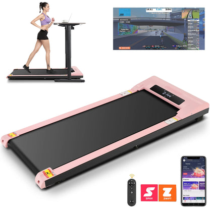 Walking Pad 2.5HP Brushless Motor 300Lbs Weight Capacity,Portable under Desk Treadmill with App Remote Control,Low-Noise Desk Treadmill in LED Display,Installation-Free
