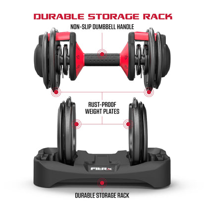 Adjustable Dumbbells 2-Pack, 25Lb Smartbell Dumbbell Set with 9-In-1 Quick-Select Weights, 2.5Lb Increments for Home Gym
